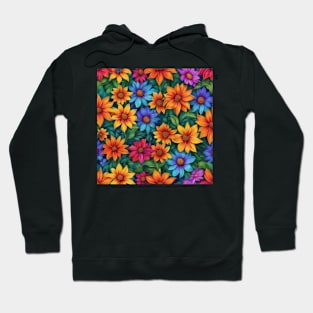 Floral Design Allover Hoodie